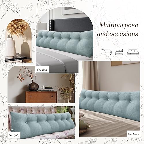 Miniatura 5 de Almohada de cuña para cabecero, almohada triangular para cabecero, almohada de cuña para sentarse en la cama, soporte de posicionamiento del