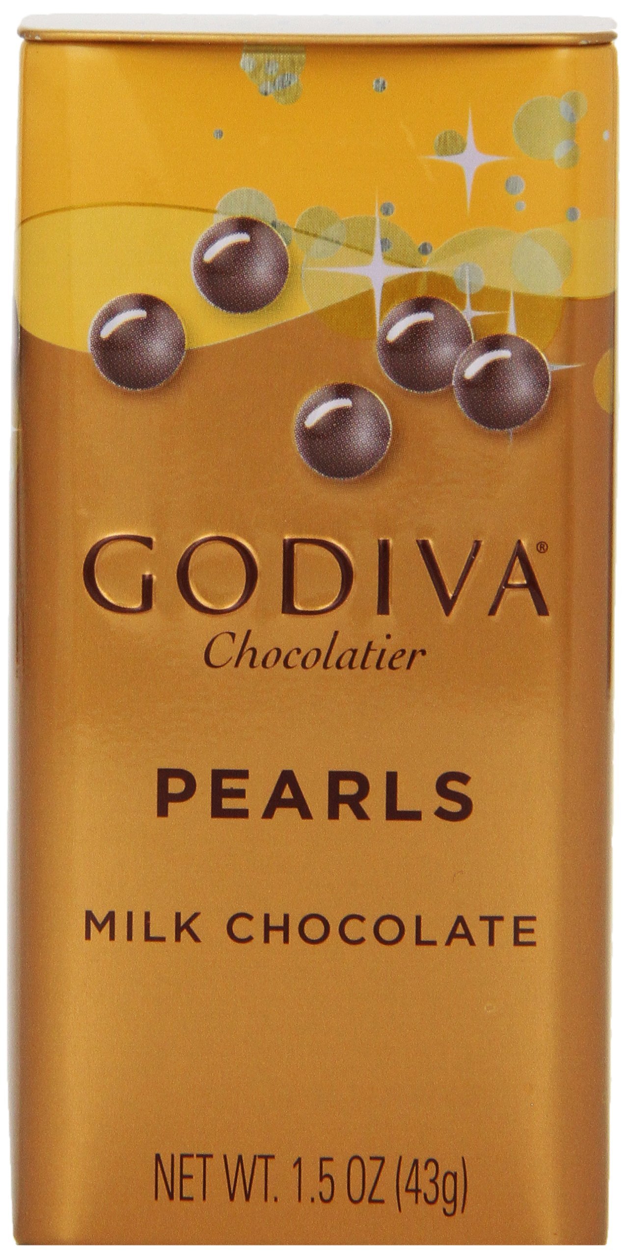 Godiva Milk Chocolate Pearls, 1.5-ounces (Pack of 6) by GODIVA Chocolatier