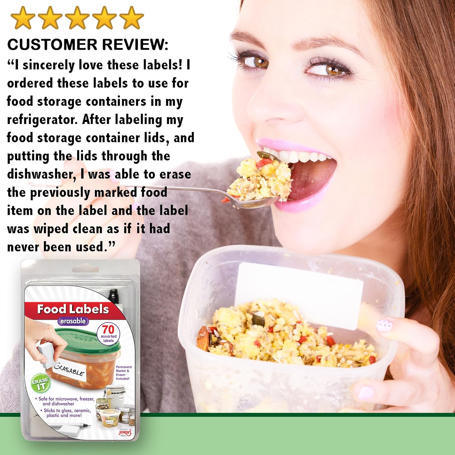 Amazon.com: Erasable Food Labels 2-Pack Starter Kits With Pen ...