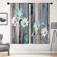 Vista 34 de Cortinas de cocina marrón con temática de café, estilo campestre, rústico, moderno, latte, pequeñas, cortas, para ventana de cafetería, cortinas