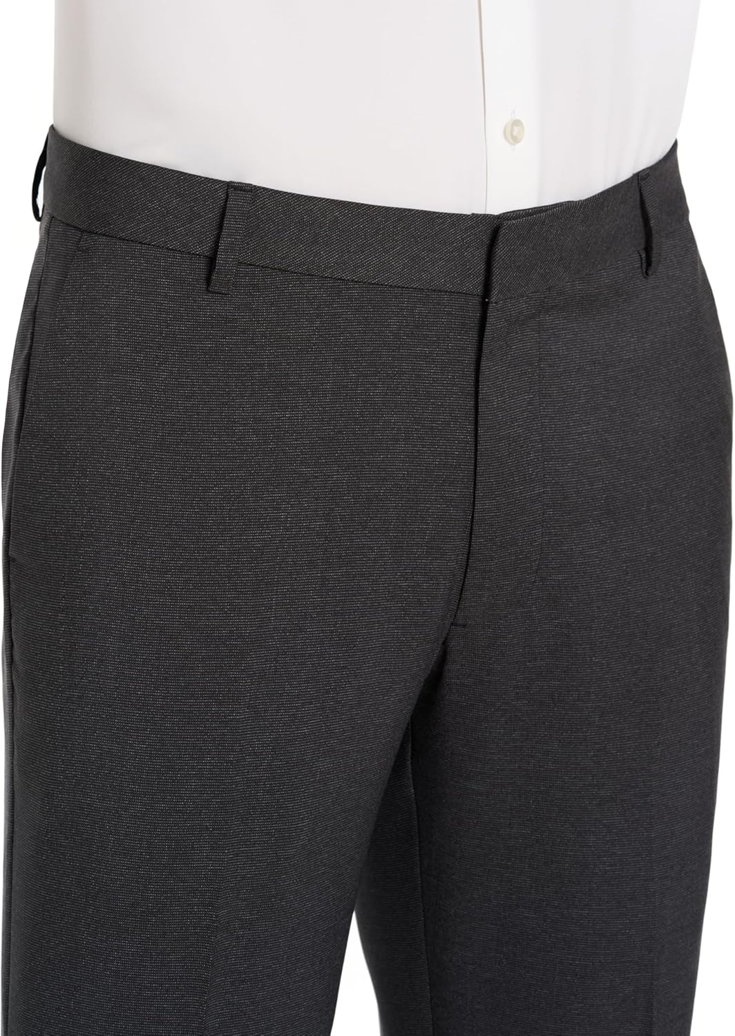Van Heusen Mens Essential Slim Fit Flat Front Dress Pant, Stretch Fabric & Waistband, Machine Washable - Image 5