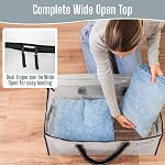 VENO Sacs de déménagement transparents avec fermetures à glissières, boîtes de déménagement lourdes alternative, extra gros coffres de rangement pour vêtements, couvertures & Consolateurs, Essentiels du Collège Dormant, imperméable (Clear, 6 Boîte)