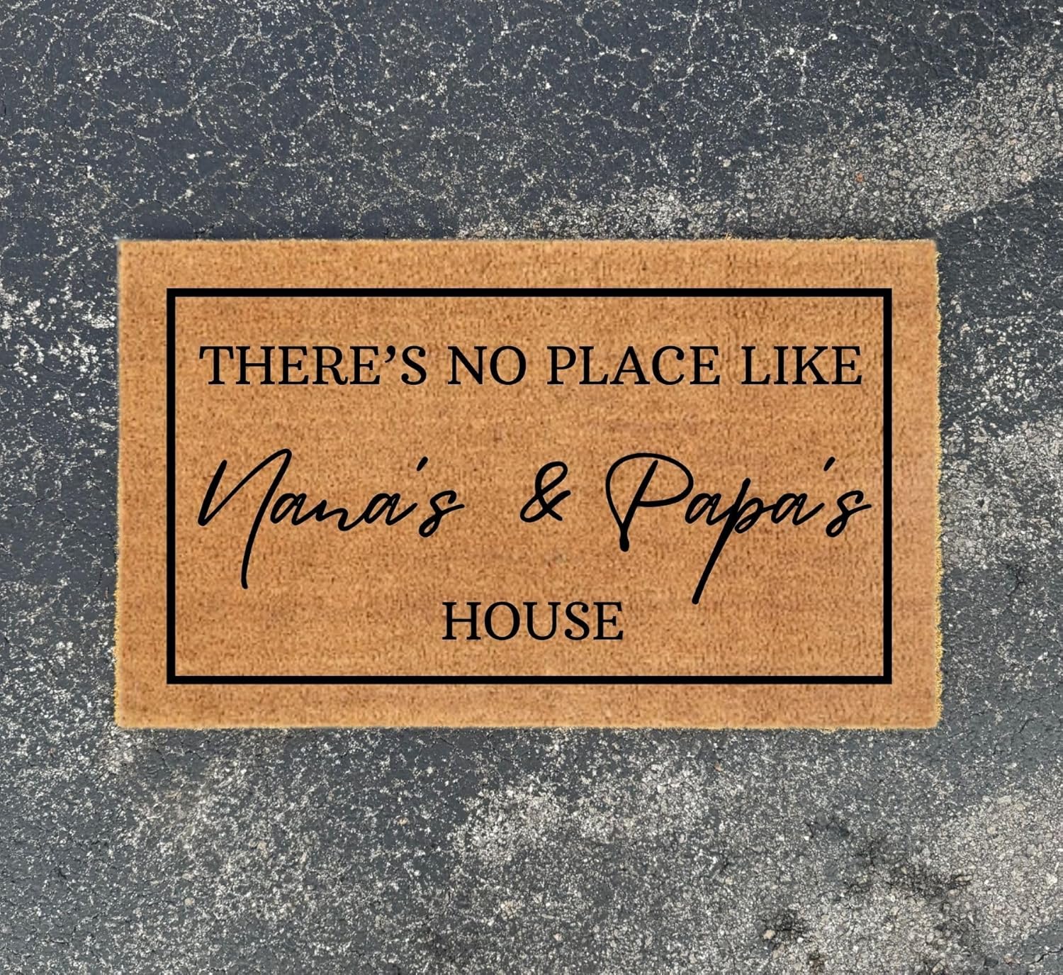Grandparent House Gift - Nana and Papas House, Front Door Gift, Home Decor Doormat, Custom Grandparents Doormat Gift for Grandma and Grandpa