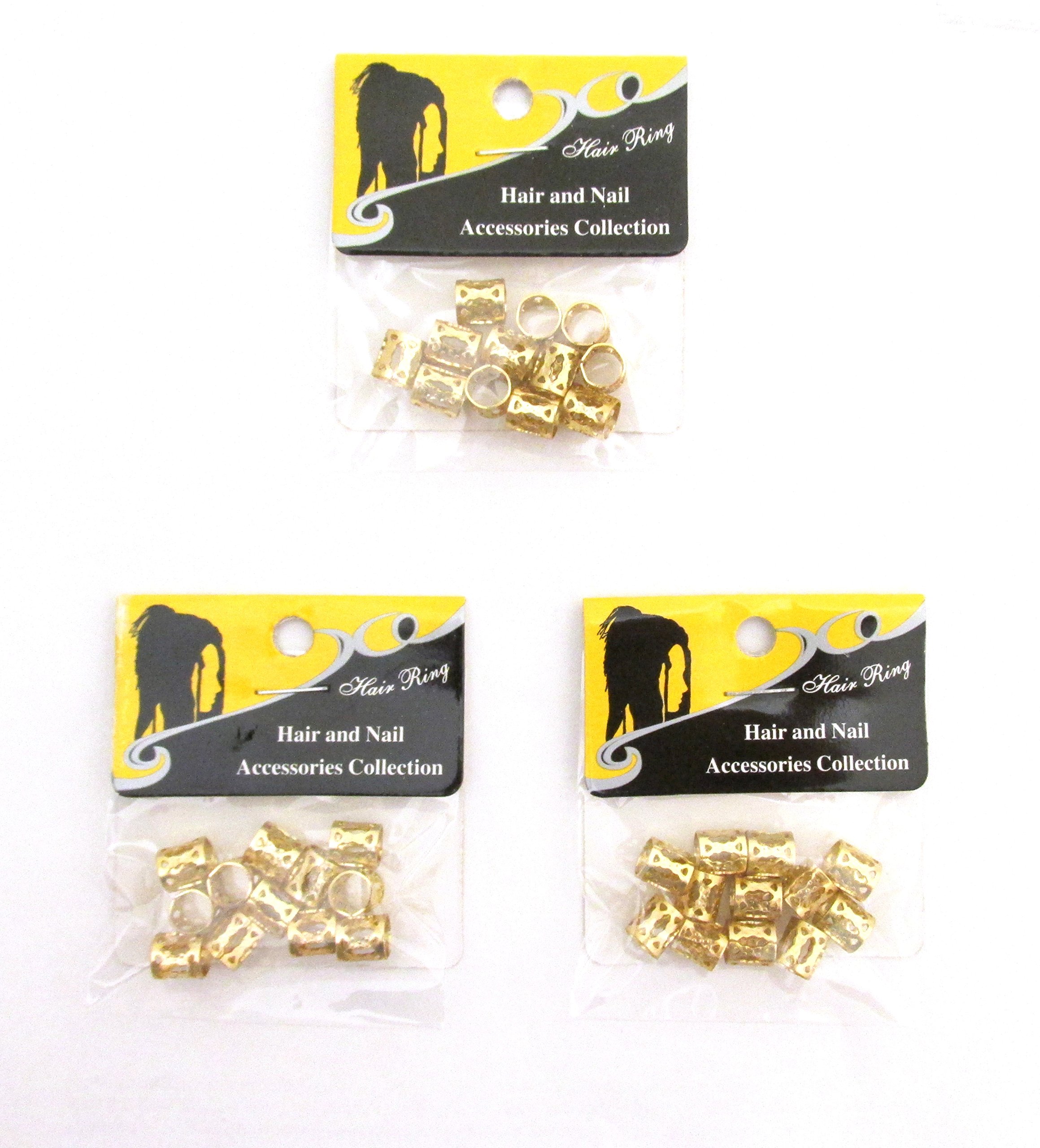Amazon.com : Dread Lock Dreadlocks Braiding Beads GOLD Metal Cuffs Hair  Accessories Decoration Filigree Tube (8 mm, Gold) 36 pieces : Beauty &  Personal Care