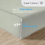Lane Linen 1000 TC 100% Ensemble de draps en coton égyptien King - Minéraux 4 Pièce, poche profonde, OEKO-TEX Certifié, adapté 16in Matelas, Feuilles de coton égyptiennes Roi, Feuille de refroidissement Roi
