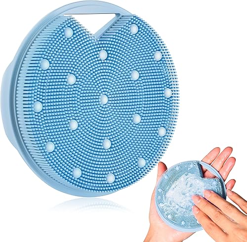 Depurador corporal de silicona resistente para drenaje linfático, cepillo linfático para ducha, infusión de zinc, con cerdas rígidas y suaves para