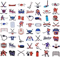 Vista 3 de Paquete de 100 calcomanías de hockey sobre hielo, regalos de decoración de fiesta de hockey, calcomanías impermeables para botella de agua, laptop