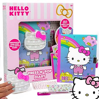 Horizon Group USA Hello Kitty Diary Kit, Journal, Press N' Pop Fidget