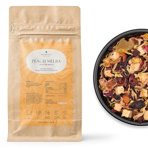 Vista 89 de Prime Tea Mango Mambo – Exquisita fruta tisana, hojas sueltas orgánicas de primera calidad, deliciosa mezcla de té de hierbas, natural y vegano, sin