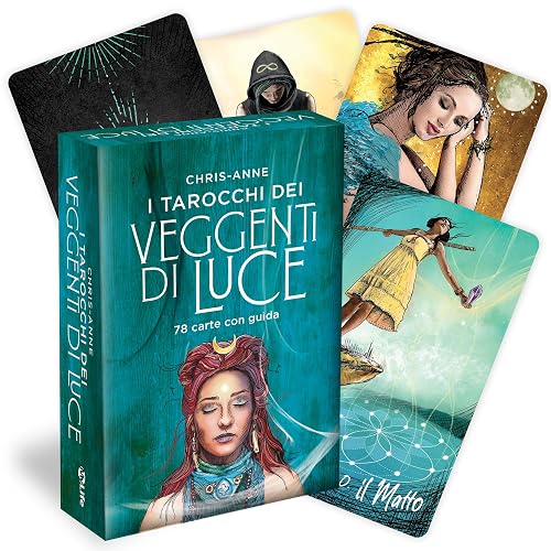 I Tarocchi dei Veggenti di Luce. 78 Carte reinterpretano in chiave moderna e originale i classici tarocchi con Guida illustrata di 128 pagine. Un viaggio alla scoperta di se stessi tra luci e ombre.