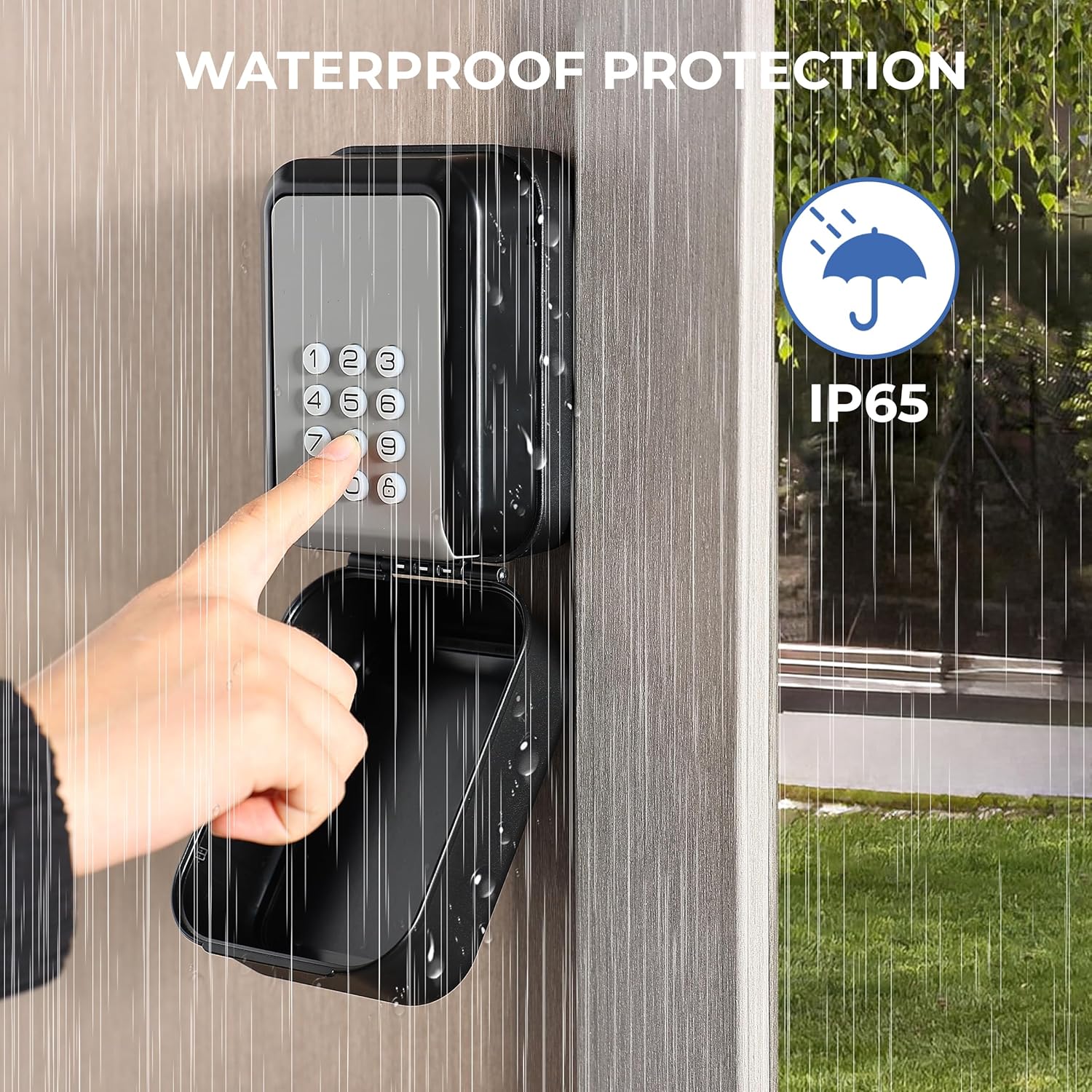 Smart Key Lock Box with Electronic Code, APP Control, PIN Code Access, Weatherproof Safe for House, Garage, Apartment