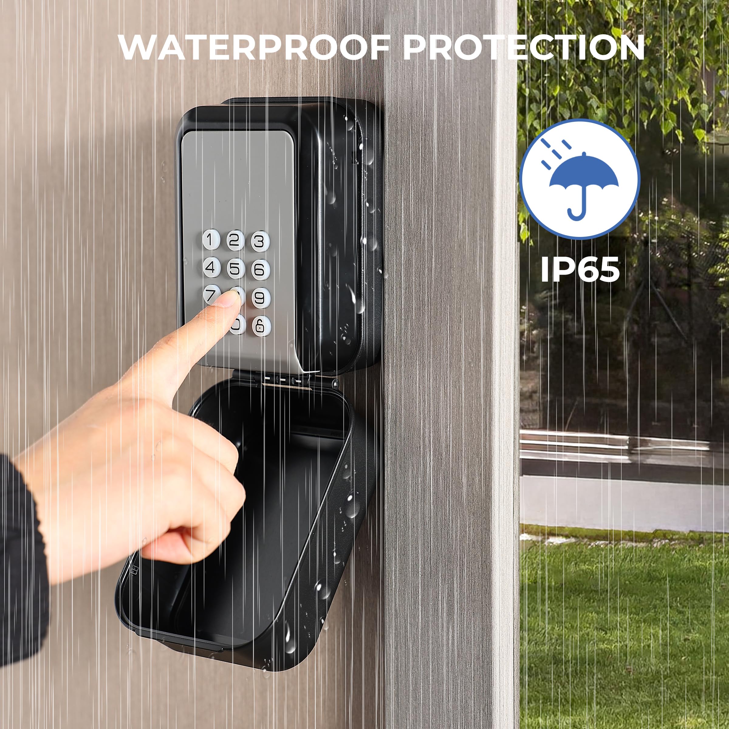 Caja de Llaves Inteligente - Caja de Seguridad Bluetooth Compatible con la App Tuya y con código Pin, Ideal para Casas, garajes, Apartamentos y alquileres vacacionales (Tuya)