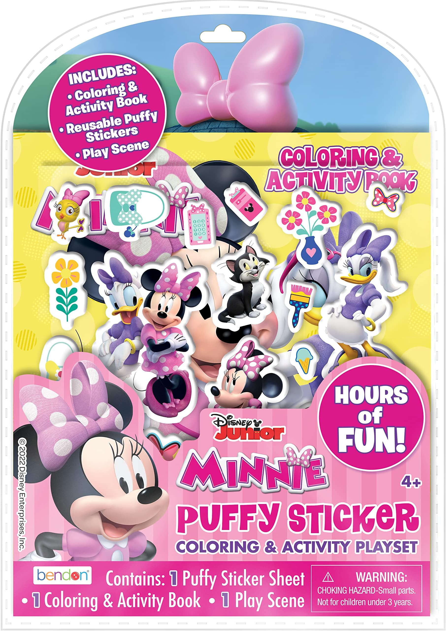Bendon Minnie Puffy Sticker Coloring and Activity Playset Book