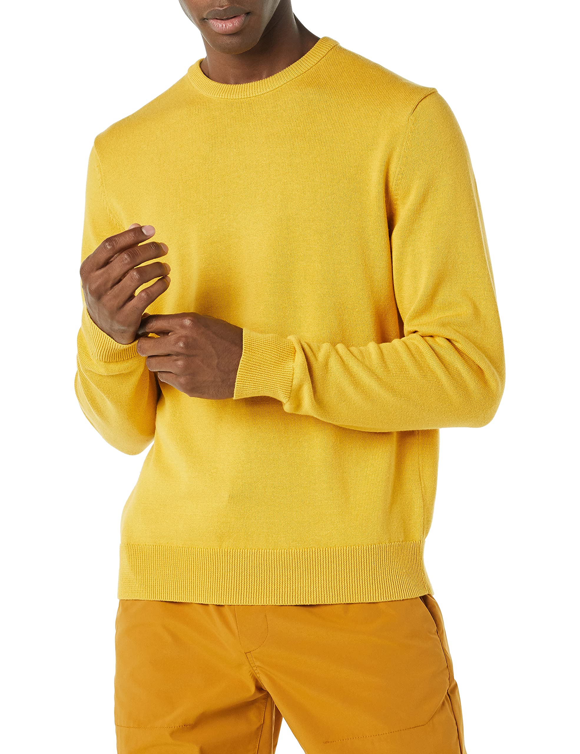 Amazon Essentials Men's Crewneck Sweater (Available in Big & Tall), Gold, XX-Large