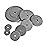 CAP Barbell Cast Iron Standard 1-Inch Weight Plates, Gray, Single, 12.5 Pound