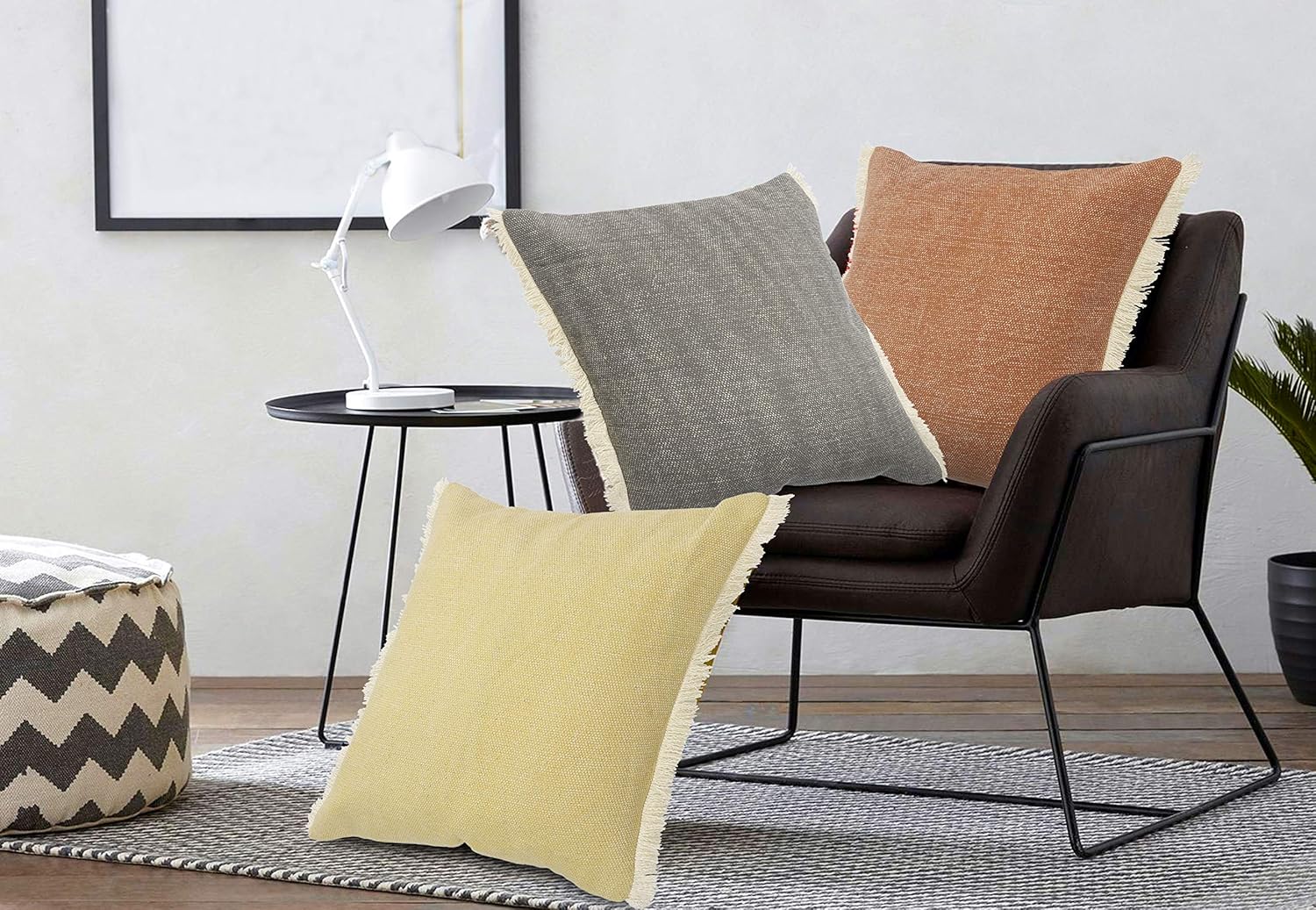 caramel colored pillows