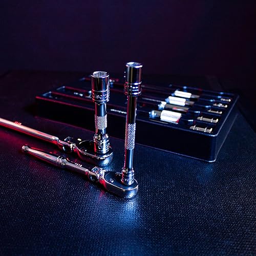 Miniatura 6 de Olsa Tools Juego de extensión de zócalo Wobble – 9 barras de extensión Cr-V de doble función – 1/2", 3/8", 1/4" accesorios de trinquete con agarre