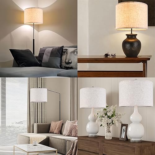 Miniatura 16 de GO&SO Juego de 2 pantallas de lámpara de terciopelo azul oscuro, tamaño mediano de 13 pulgadas superior x 13 pulgadas inferior x 10 pulgadas de alto