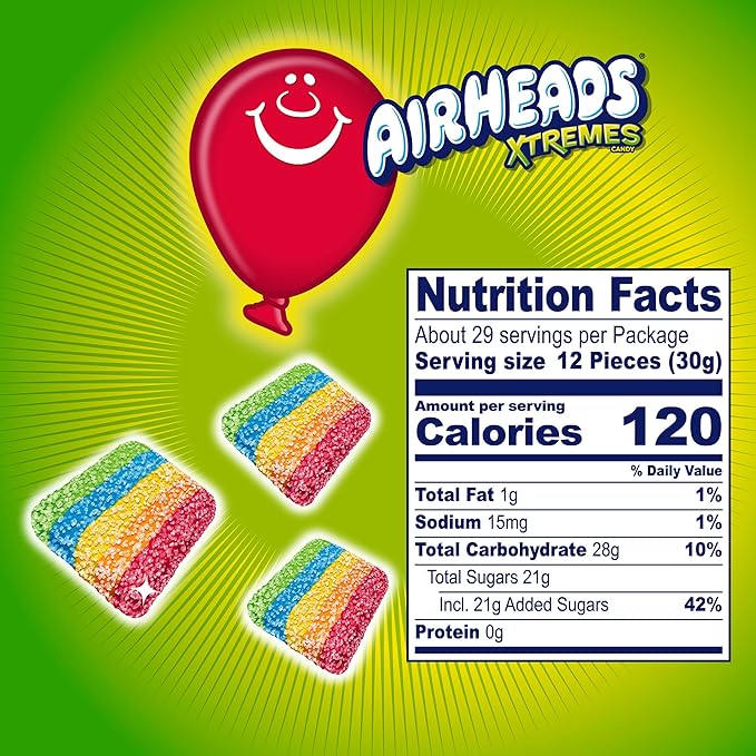 Airheads Xtremes Bites Rainbow Berry 30.4 oz miniatura 9