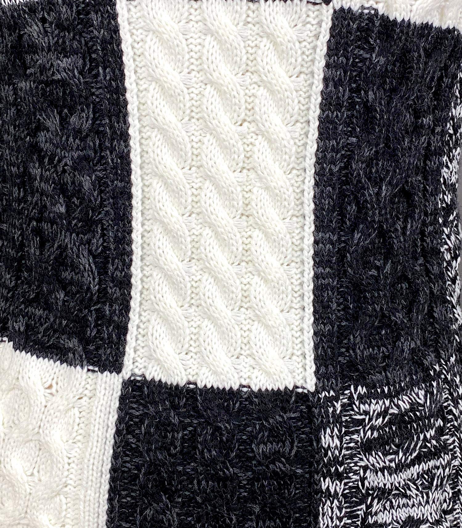 Baxboy Herren Grobstrick Pullover Strickpullover Stehkragen Winter-Freizeit-Jacke Muster Design Meliert Sweatshirt Pulli B-51112