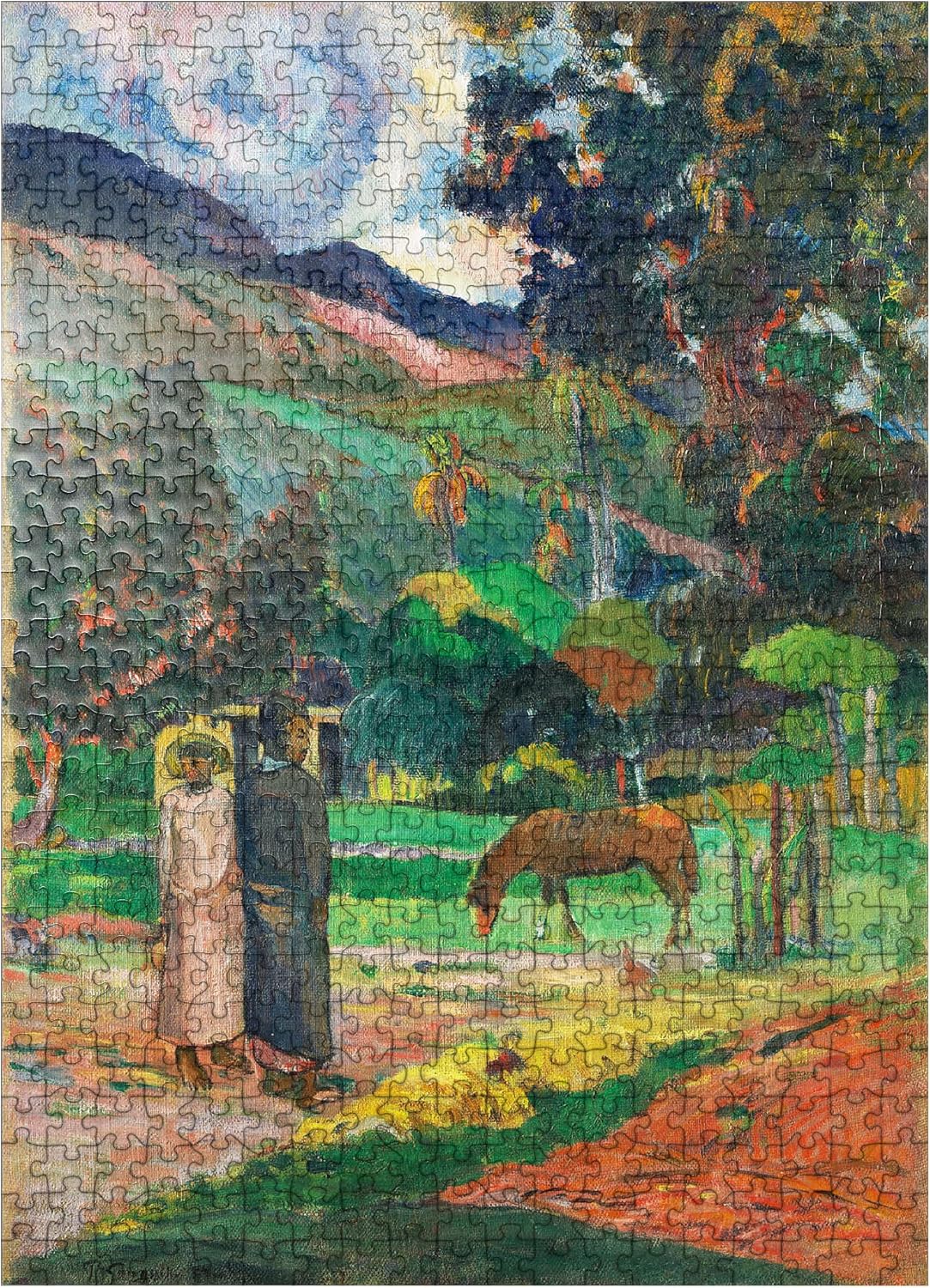 MyPuzzle Tahitian Landscape 1892 By Paul Gauguin - Premium 500 Piece Jigsaw Puzzle for Adults