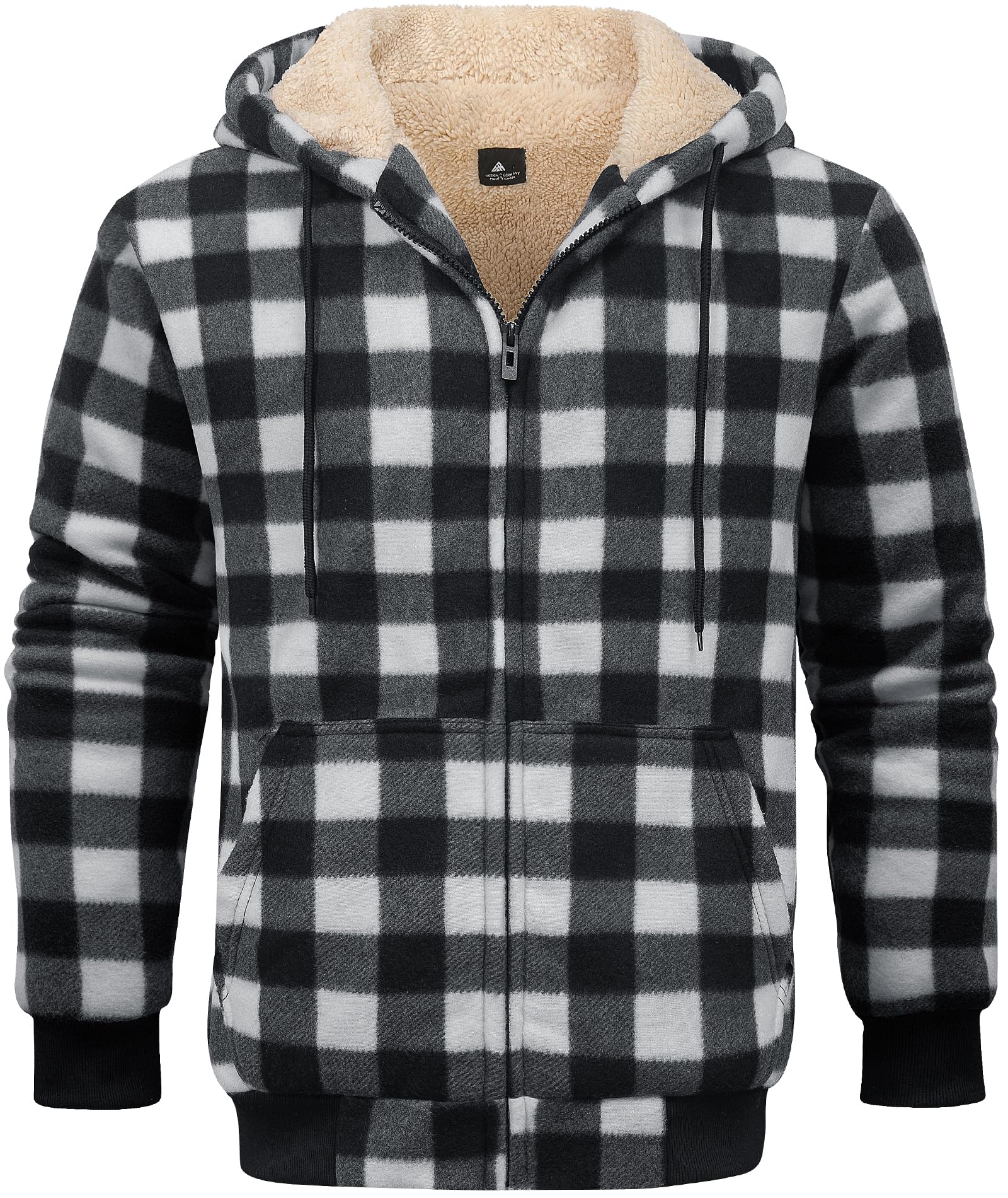 geeksport geeksport geeksport geeksport Felpa da Uomo con Cappuccio e Full Zip Fleece Hoodies for Men Sportive Inverno