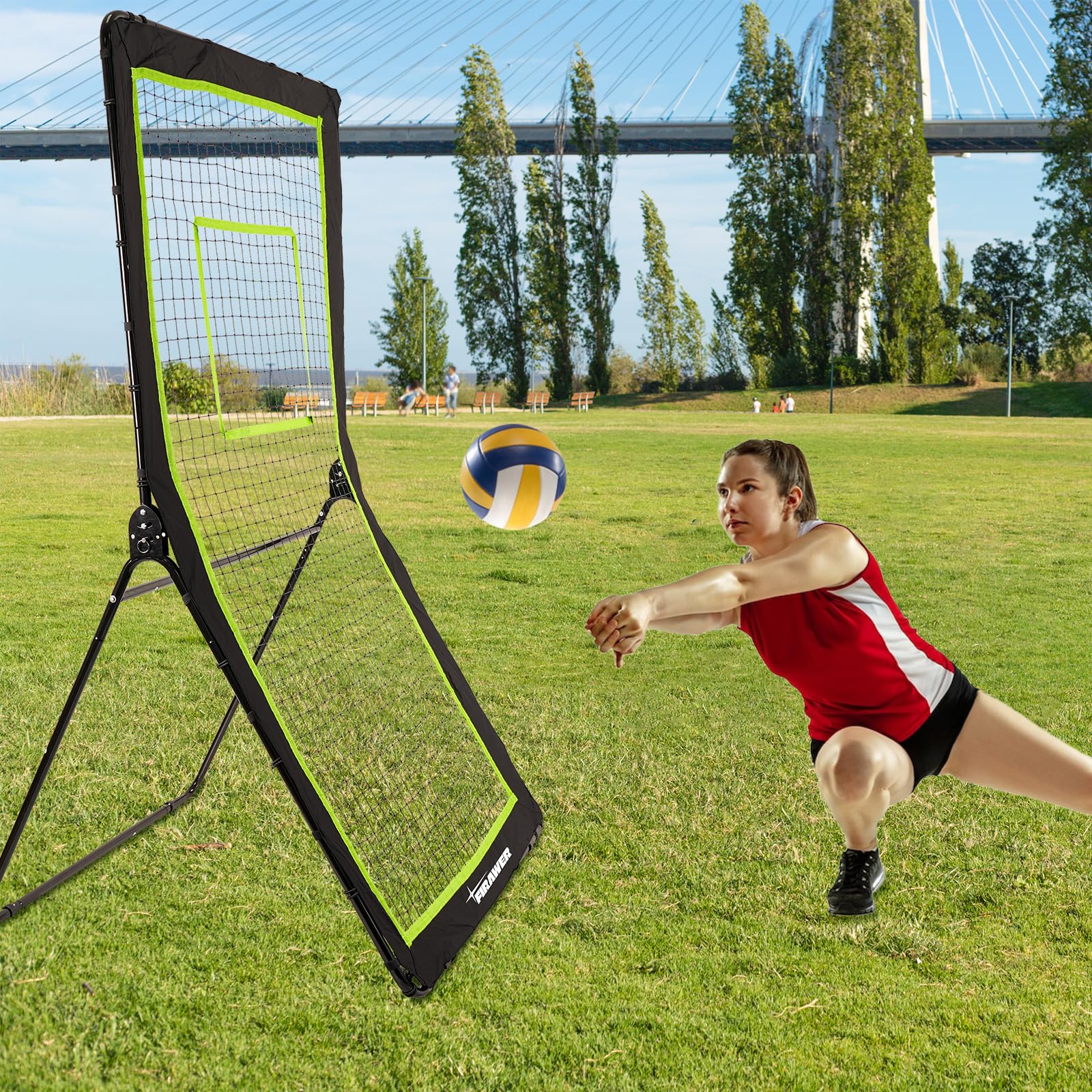 7x4 FT Volleyball Rebounder Net, 5-Angle Adjustable | Ubuy - View #10