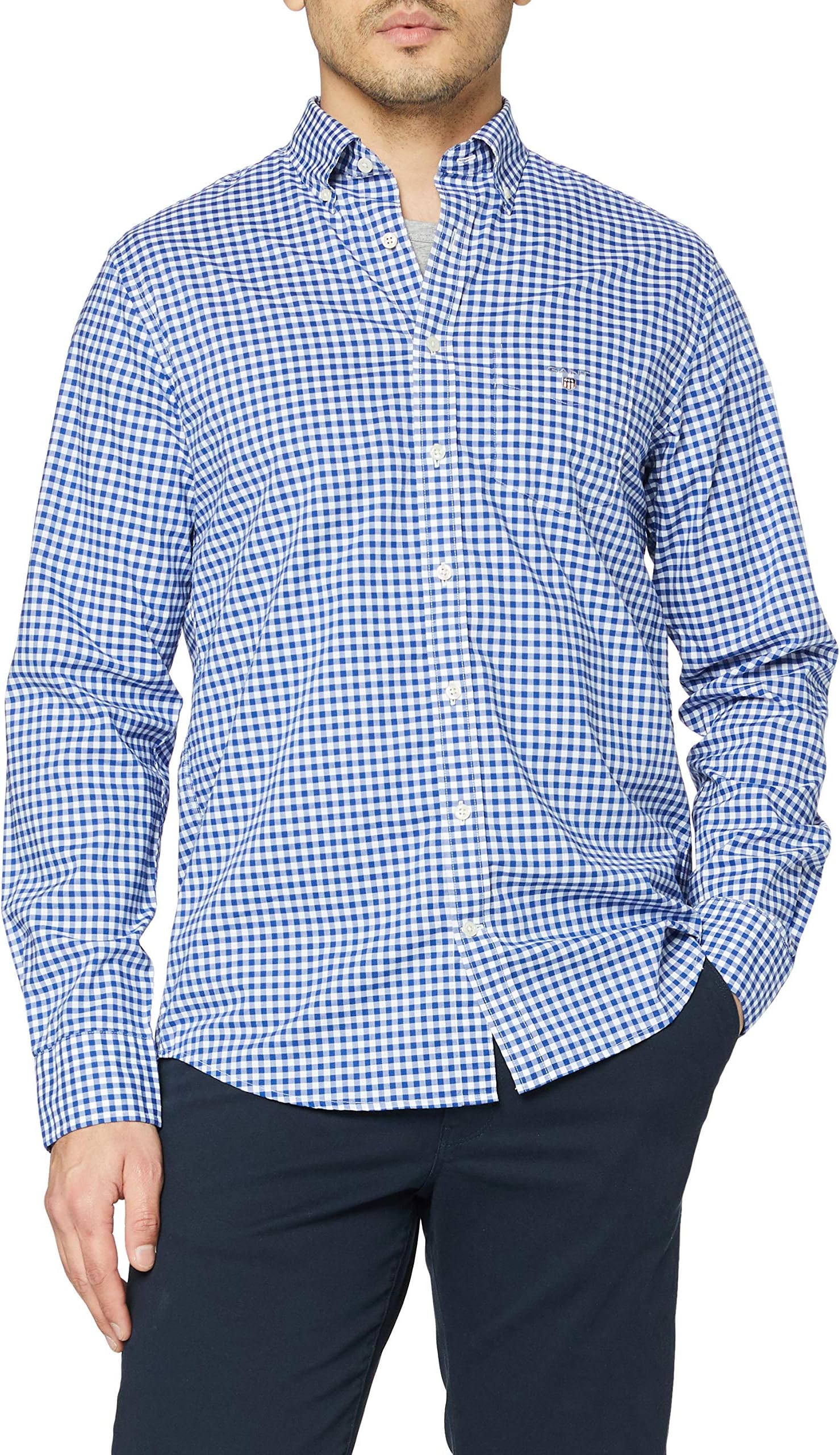 GANTMen's Reg Broadcloth Vichy Bd Classic Shirt