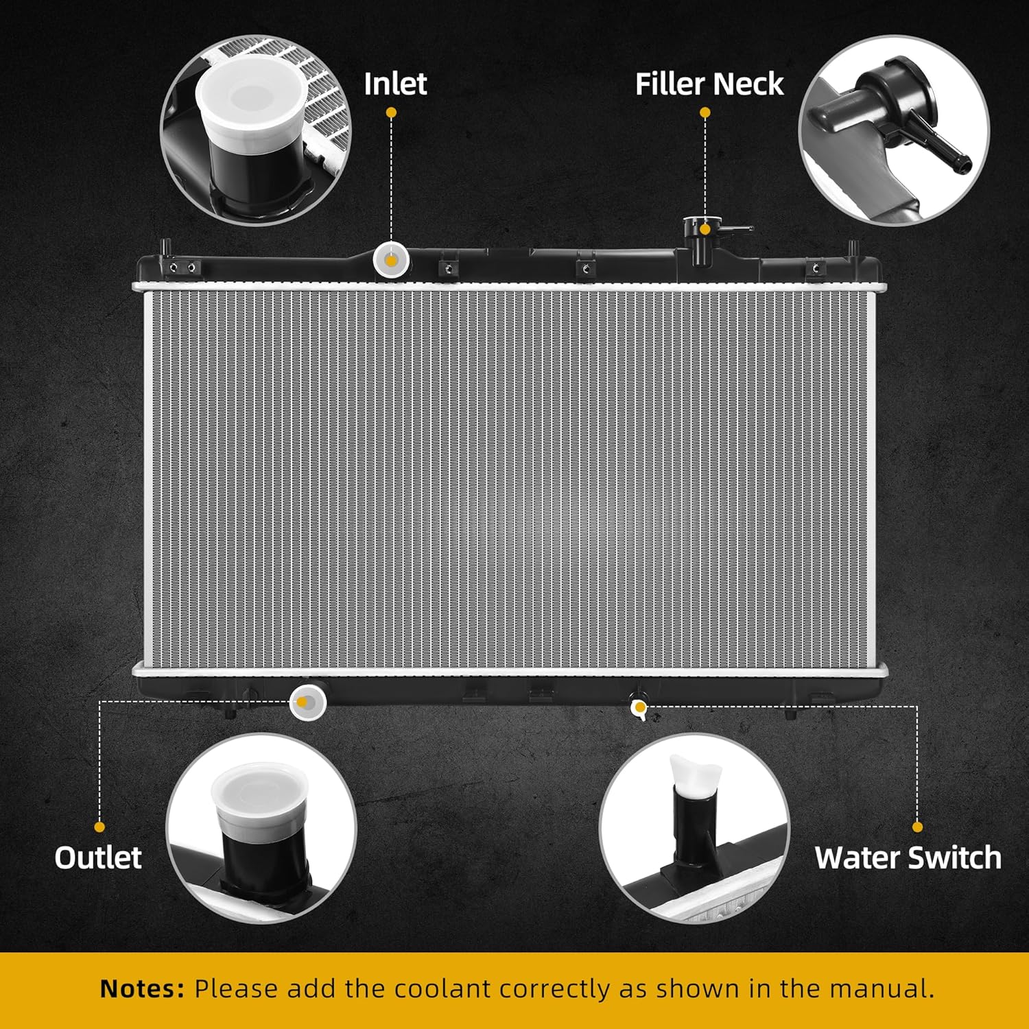 DWVO Radiator Compatible with 2013 2014 2015 2016 2017 Accord 3.5L 2.4L V6 L4, Compatible with 2015 2016 2017 2018 2019 2020 Acura TLX 2.4L L4