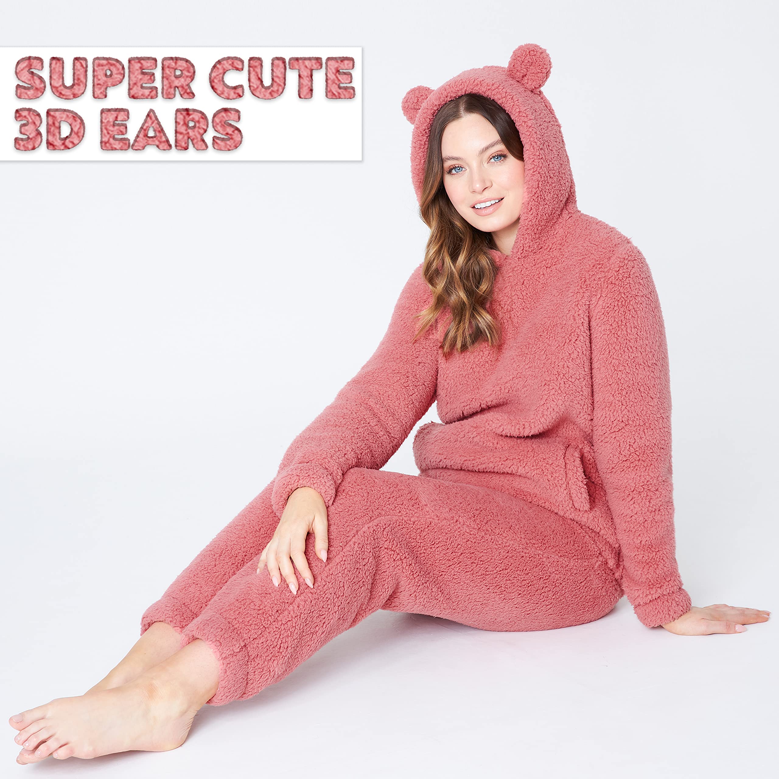 CityComfort Pijama Mujer - Pijama Mujer Invierno de Polar Peluche S-XL