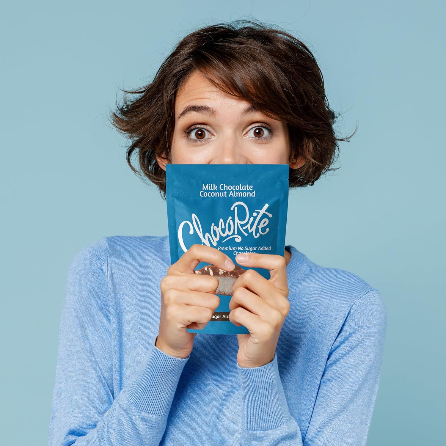 ChocoRite Milk Chocolate Coconut Almond | No Added Sugar | Gluten Free, Soy Free, Non-GMO | No Sugar Alcohols | Pack of 6 Pouches