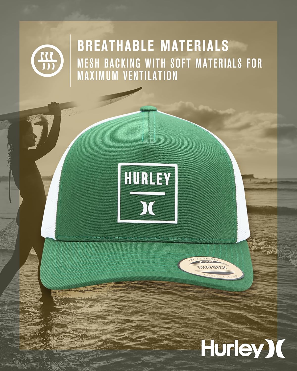 Hurley Men's M Warner Trucker Hat Baseball Cap