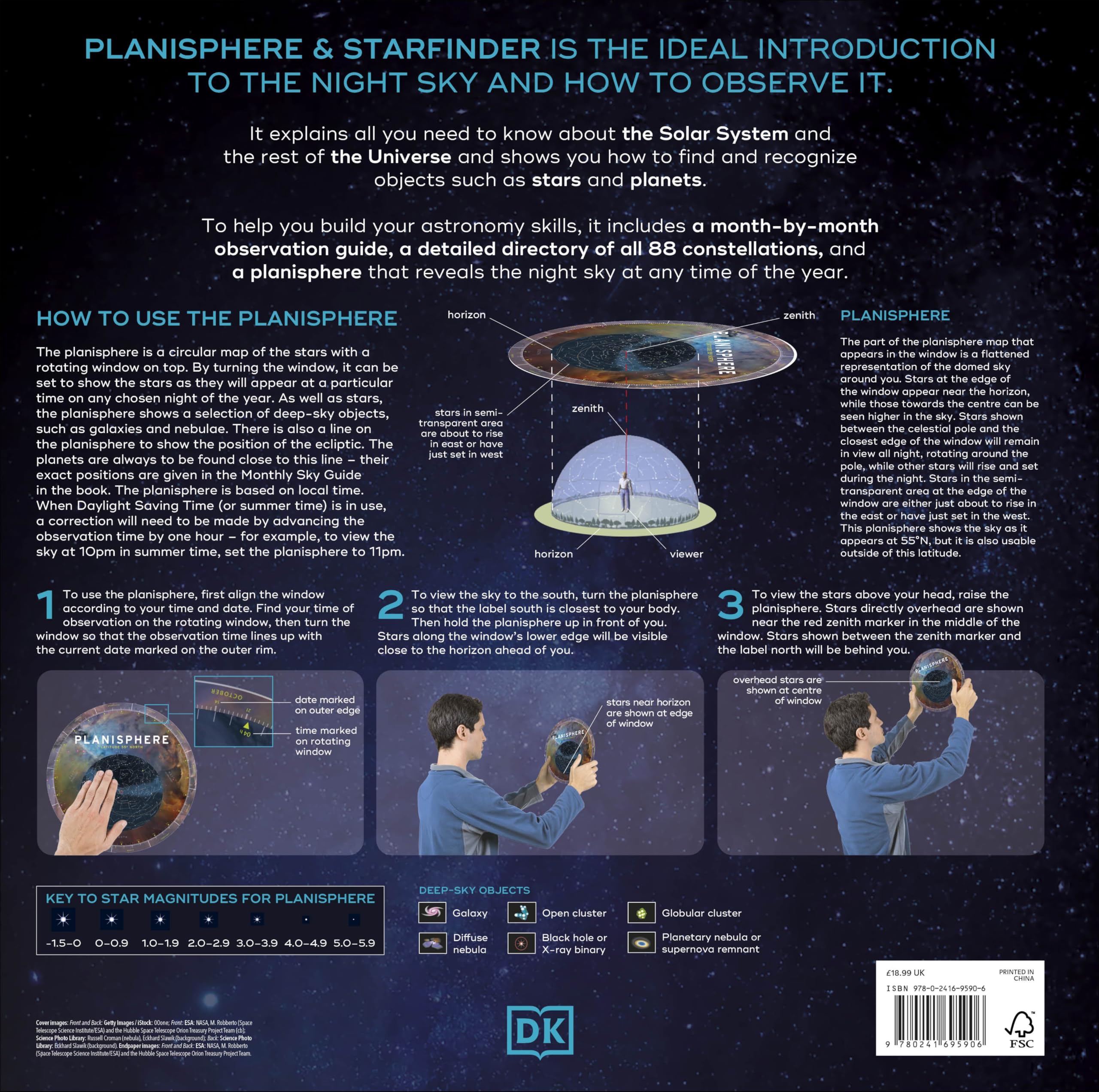 Planisphere and Starfinder: Includes Easy-to-Use Planisphere (Practical Astronomy Guide)