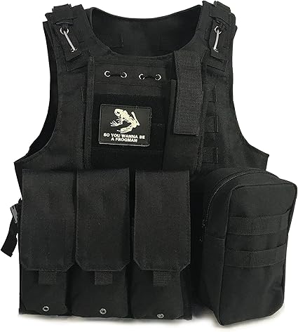 Amazon Mixtio タクティカルベスト Molle システム Navyシールズパッチ付き 特殊部隊 サバイバルゲーム ボディアーマー フリーサイズ 調節可能 各種装備収納可能 Seals ブラック タクティカルベスト 通販