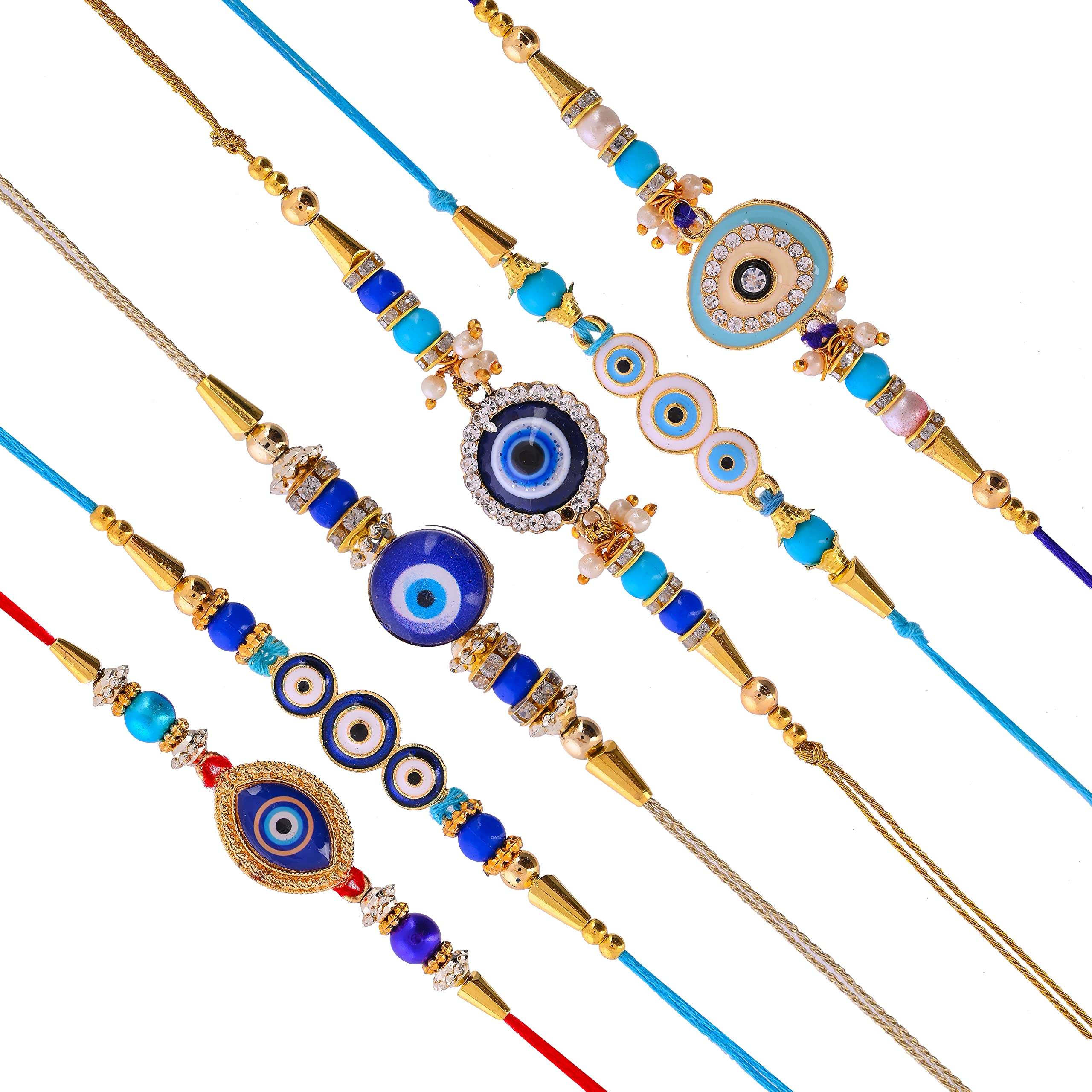perpetual Evil Eye Rakhi for Brother and Bhabhi Eco Friendly Rakhi Fo Bhai, Brothers Rakhi, Kids Rakhi Set of 6 with Wooden Cutout (B0D53RRGBH) Amazon Price History, Amazon Price Tracker