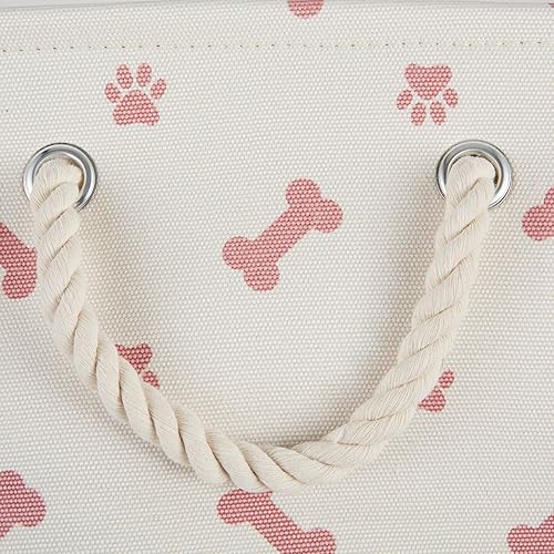 Miniatura 4 de Bone Dry Pet Storage Collection - Estampado de patas y huesos, rectángulo grande, 17.5 x 12 x 15 pulgadas, rosa