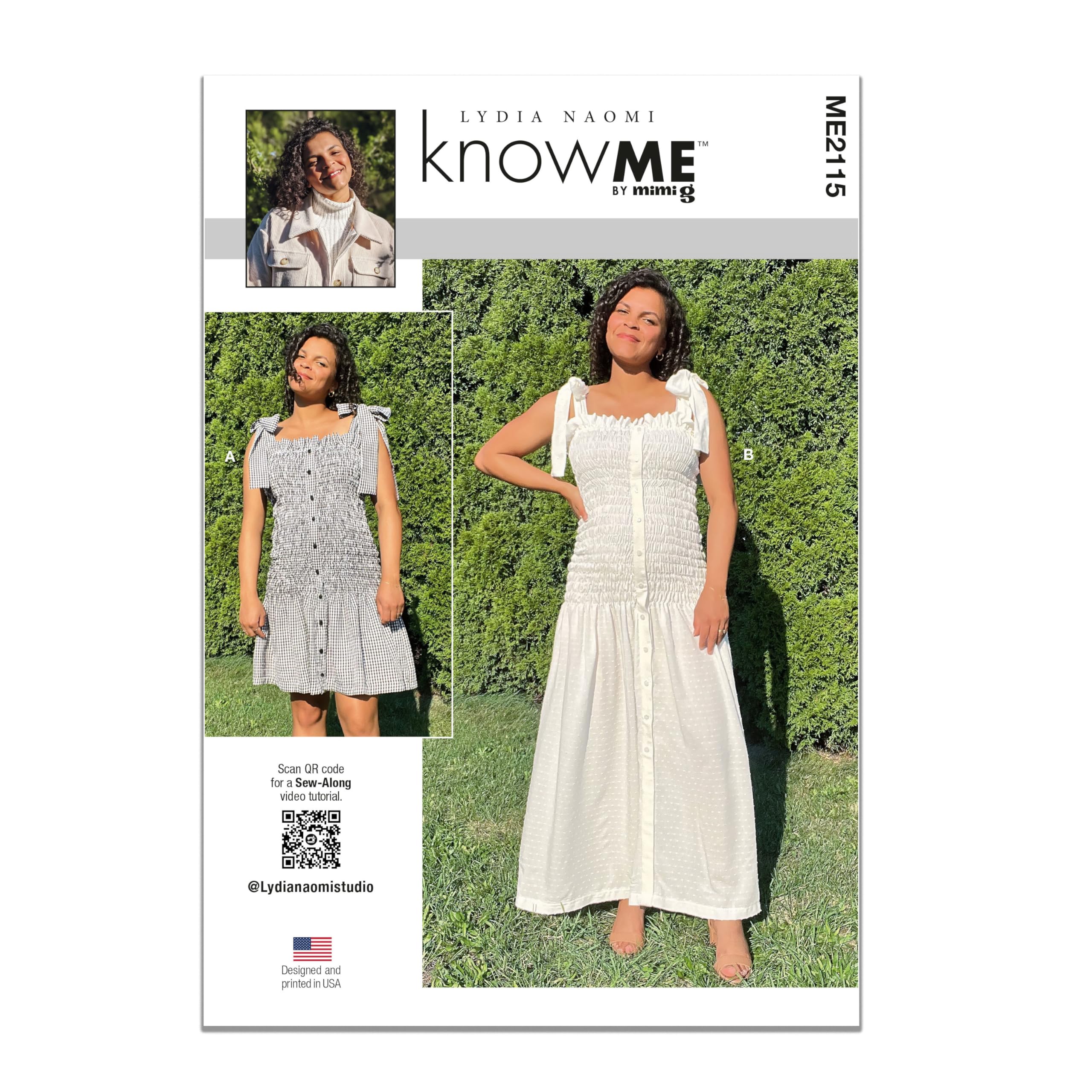Patron de couture robe ME2115K5 pour coudre une robe d'été fluide