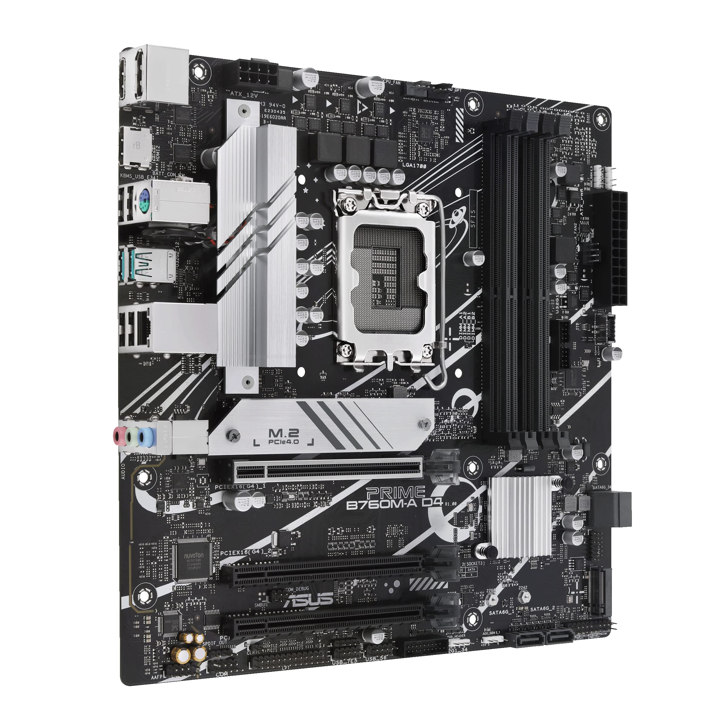 ASUS Prime B760M-A D4-CSM Business Mainboard Sockel Intel LGA 1700 (Intel B760, mATX, DDR4 Speicher, 2X PCIe 4.0 M.2, Aura Sync)