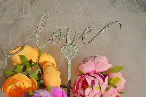 Miniatura 4 de Beauty And Beast Wedding Cake Topper Mr & Mrs With Last Name Cake Topper Custom Glitter Rose Gold, Silver