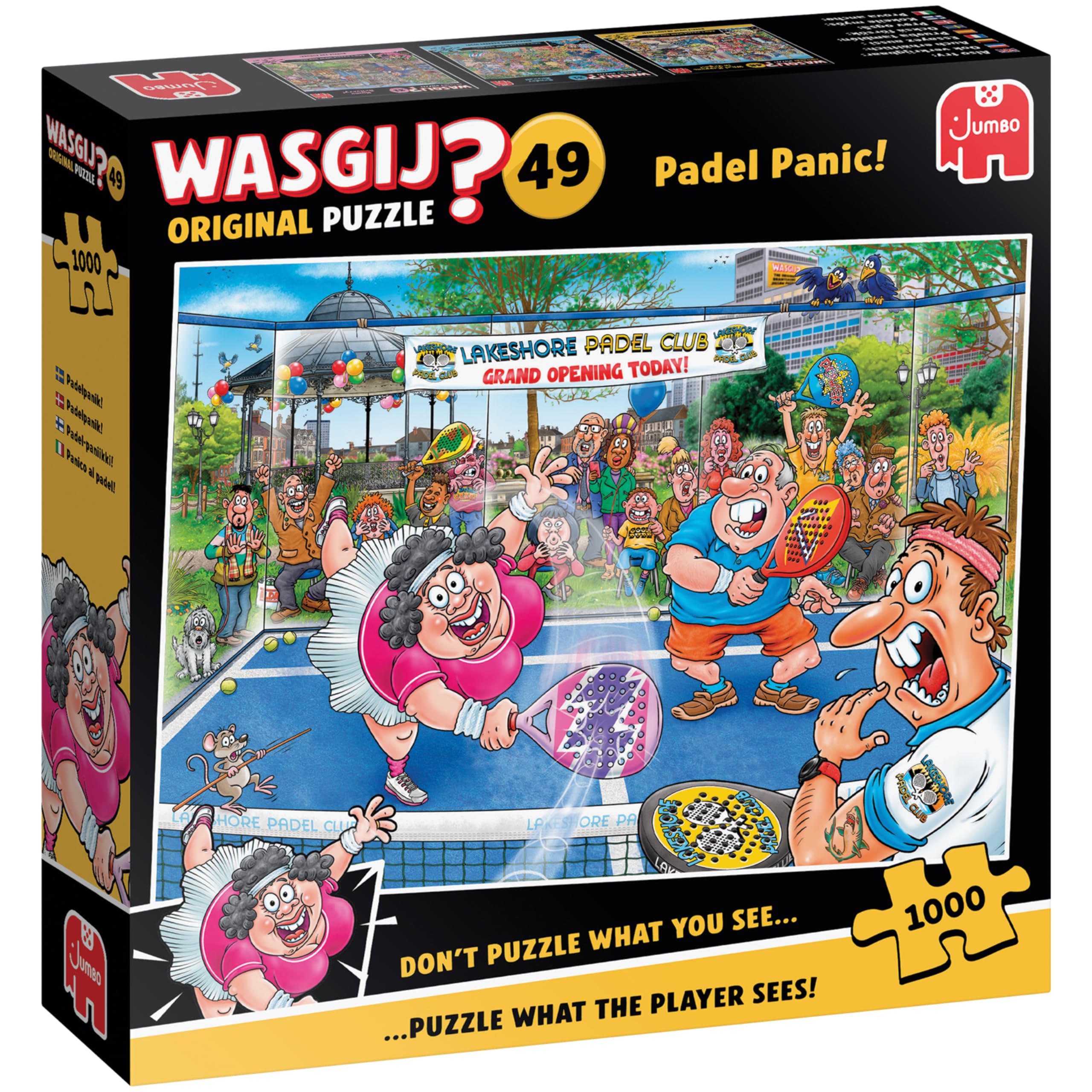 Wasgij Original 49 - Padel Panic – 1000 Piece Jigsaw Puzzle for Adults