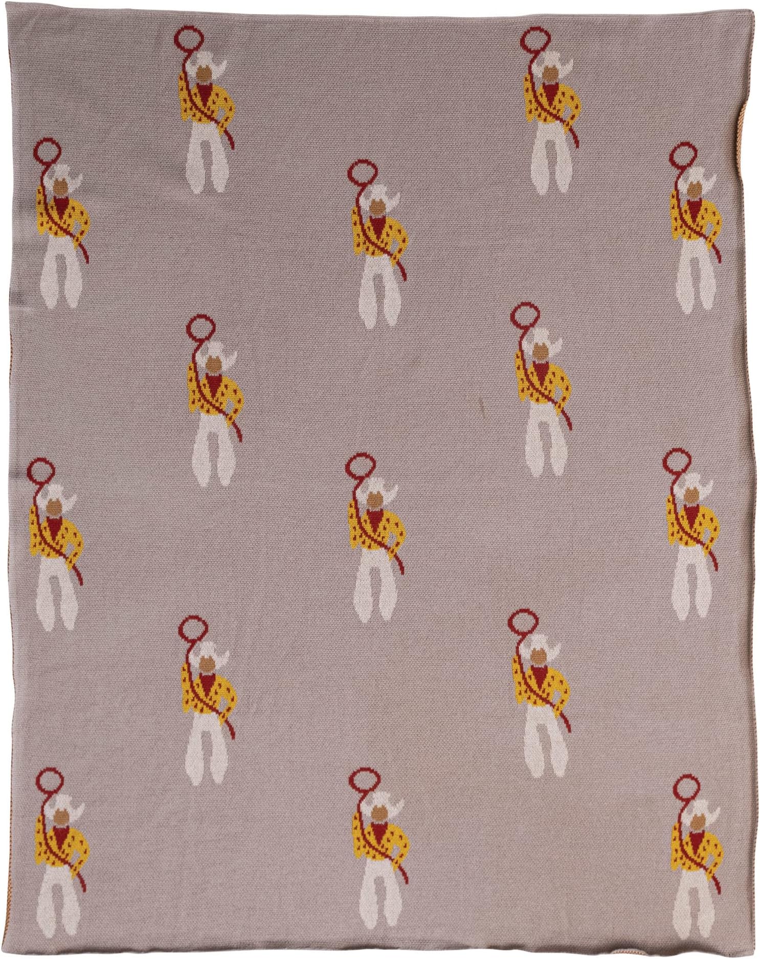 Creative CoOp Grey Cotton Knit Sheep Blanket Everything Else