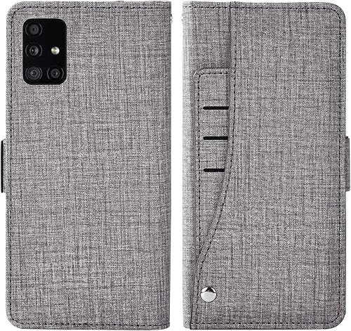 Miniatura 6 de Asuwish Compatible con Samsung Galaxy A71 4G, protector de pantalla de vidrio templado y funda de cuero con tapa para tarjetero, funda para teléfono