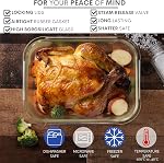 Razab 10 Coupes/ 80 Oz 2 Emballage Grand récipient en verre Entreposage alimentaire avec lids - Conteneur de préparation pour repas grand format, sans BPA et étanche, idéal pour la dinde rôtie, magasin laissé - Micro-ondes & Sûre