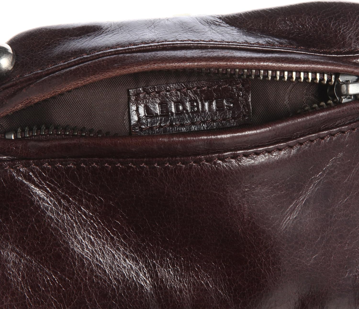 [erui-dyi-baitu] L. E. D. Bites Italian Leather Phone Case - brown -