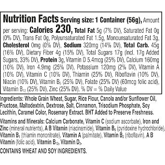 Cinnamon Toast Crunch Breakfast Cereal Cup, Single Serve Cereal, 2 oz (Pack of 12)