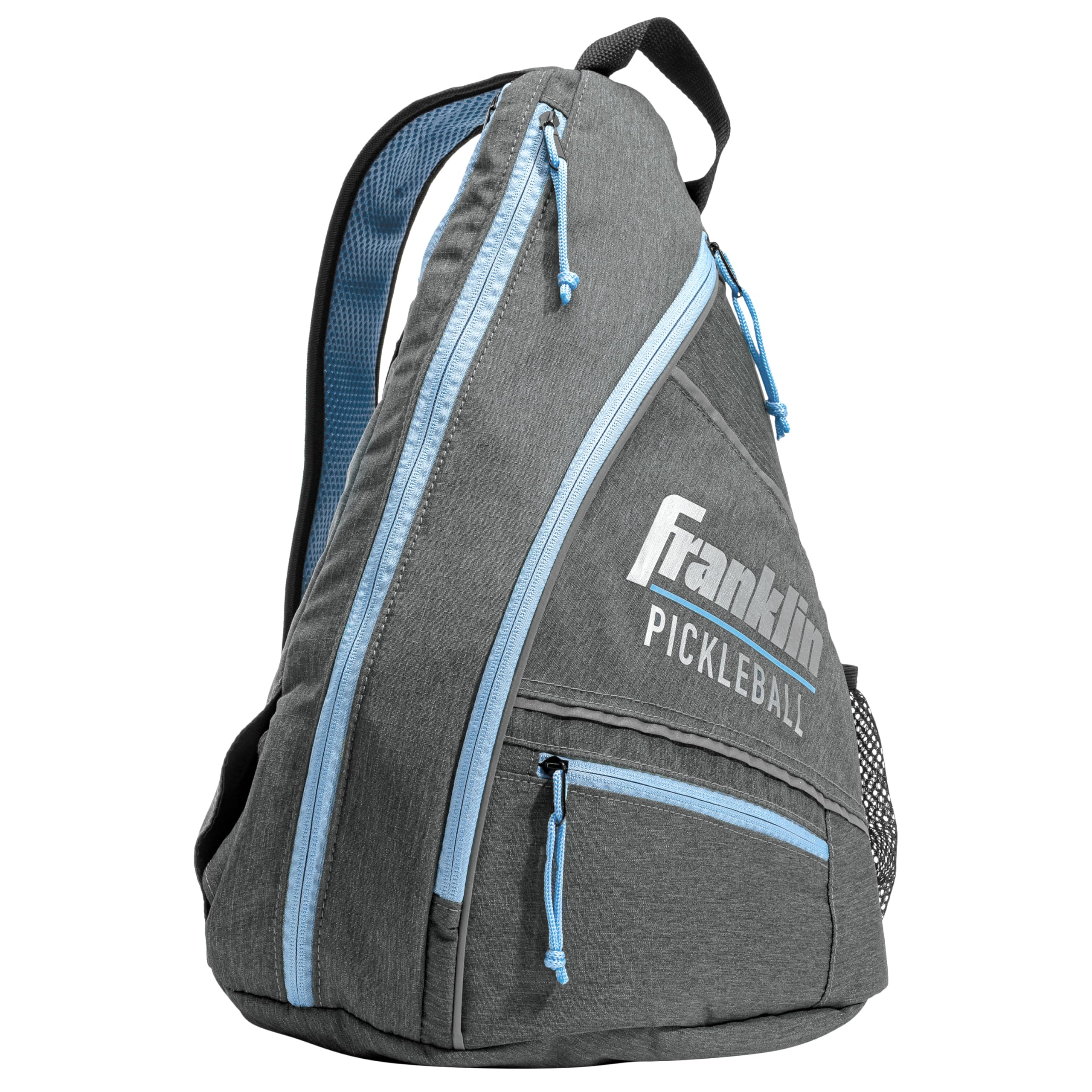 Franklin Sports Pickleball Sling Bag – Official Pickleball Bag of The U.S. Open Pickleball Championships – Adjustable – Gray/Blue-image-49