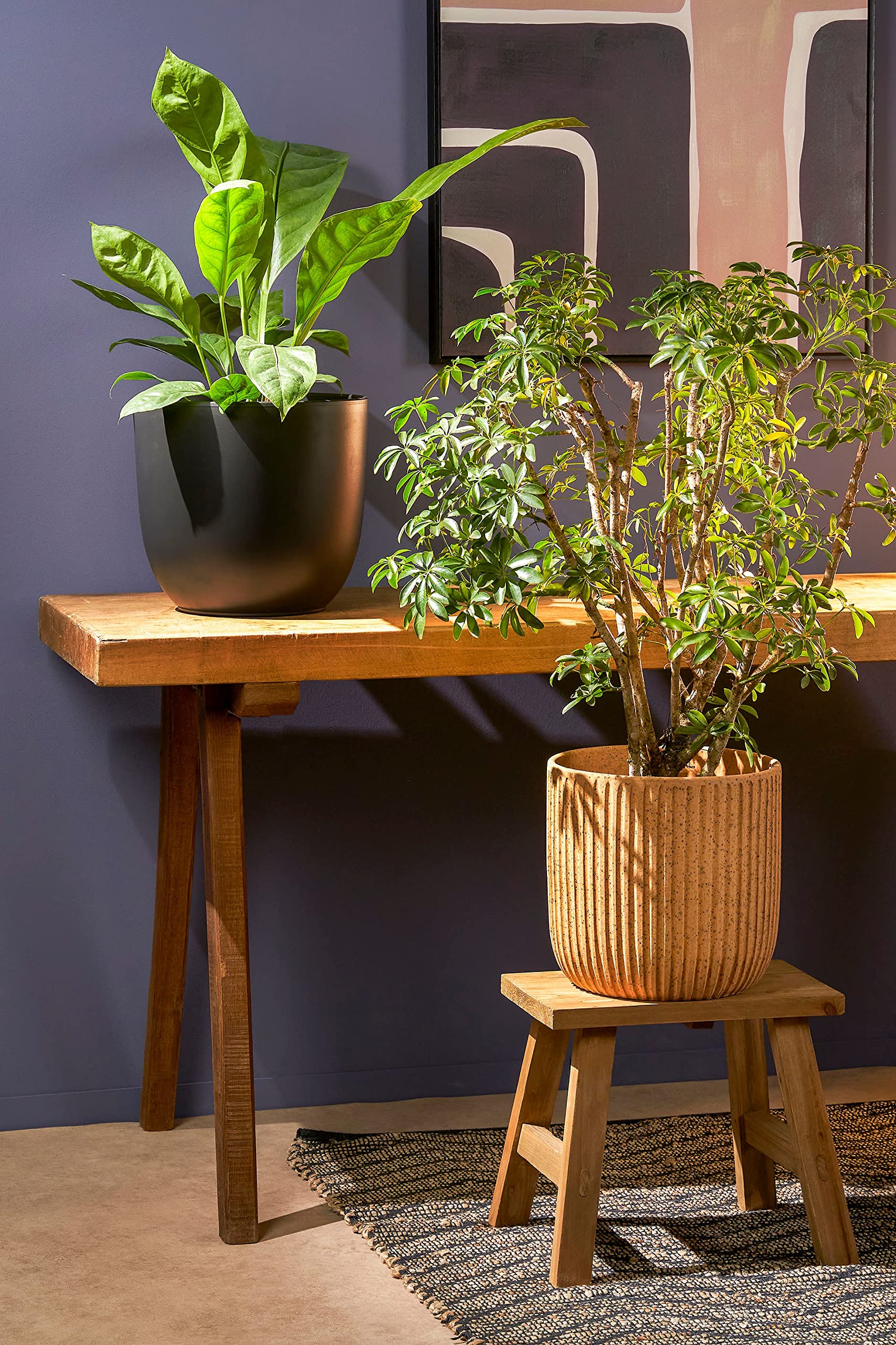 MICA Decorations Bold Petit Tabouret en Bois - L38 x l28,5 x H34 cm - Bois recyclé - Marron