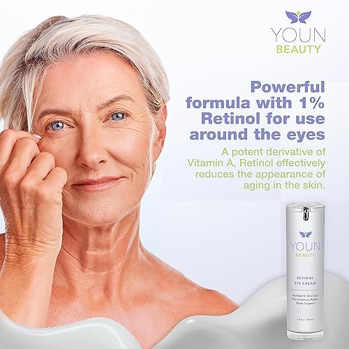 Miniatura 3 de YOUN Beauty Crema de ojos Retinol por Holistic Plastic Surgeon Dr. Anthony Youn - Crema de ojos de noche sin parabenos con 1% de retinol y ácido