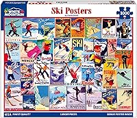 Vista 2 de White Mountain Puzzles - Pósteres de esquí - Rompecabezas de 1000 piezas