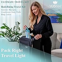 Vista 3 de Kit de viaje definitivo: champú, acondicionador, gel de baño, loción corporal/tamaño de viaje YUDIVA